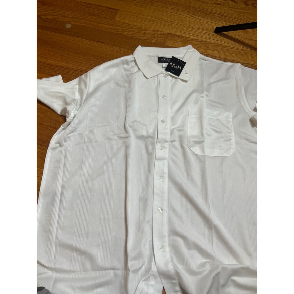 Botany 500 White Dress Shirt Fine Shirts Short Sleeve New with Tags